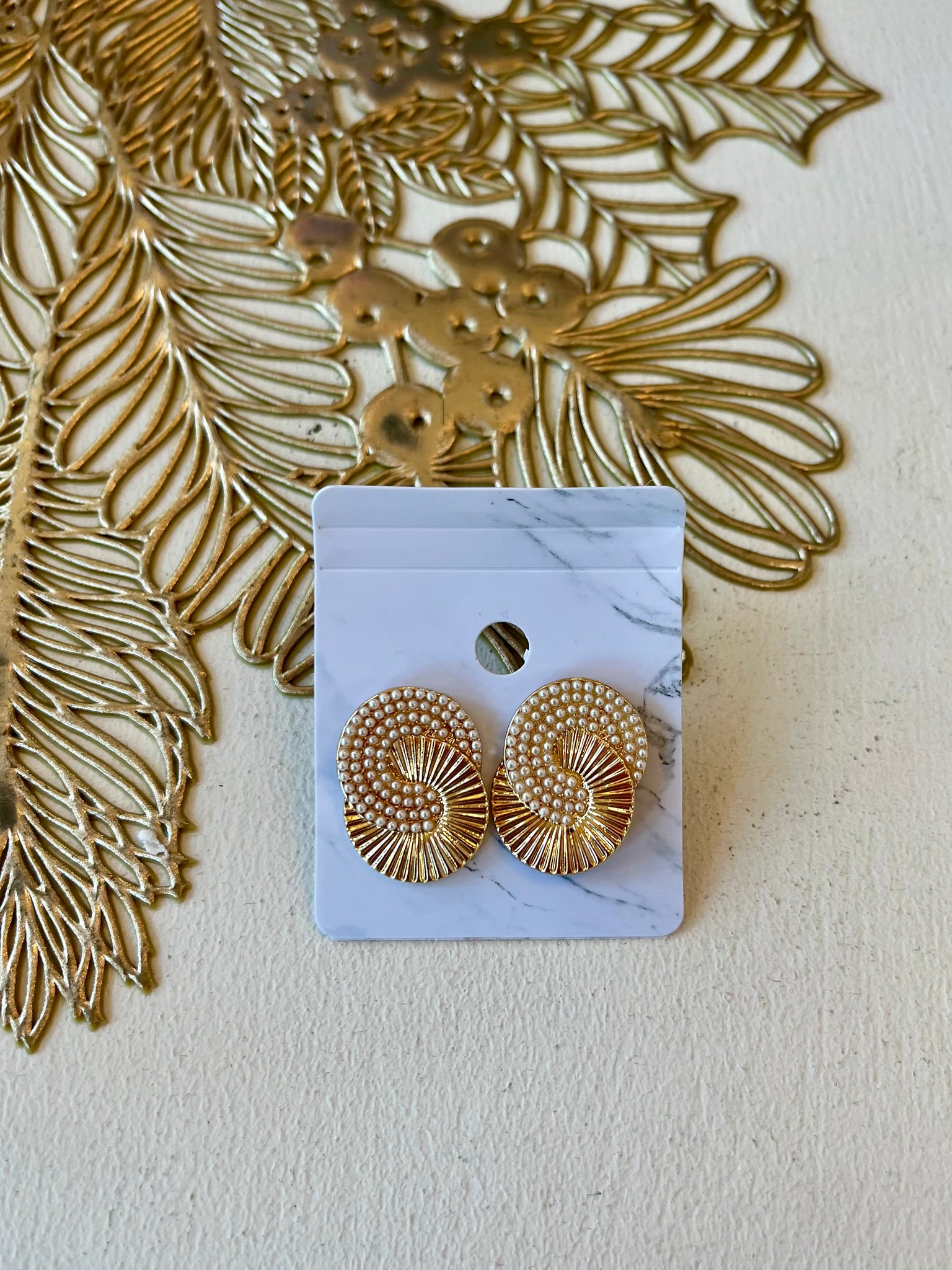 Mini Pearl & Gold Studs