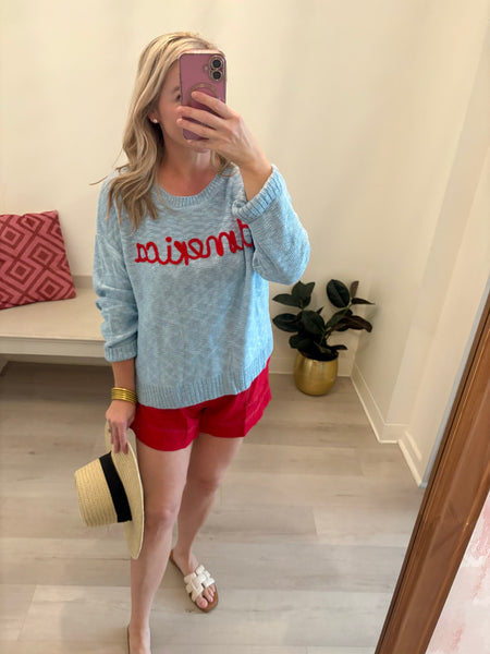 America Intarsia Sweater