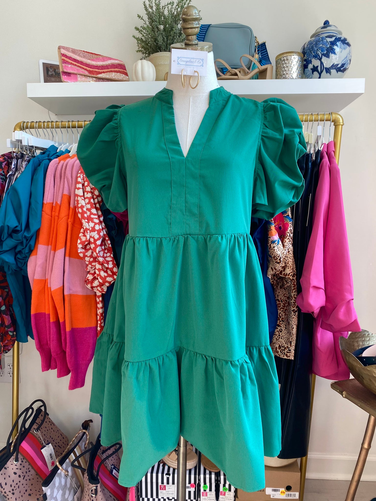Ellie Dress-Emerald
