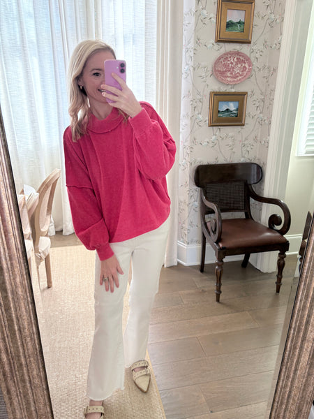 Layla Melange Sweater Pink