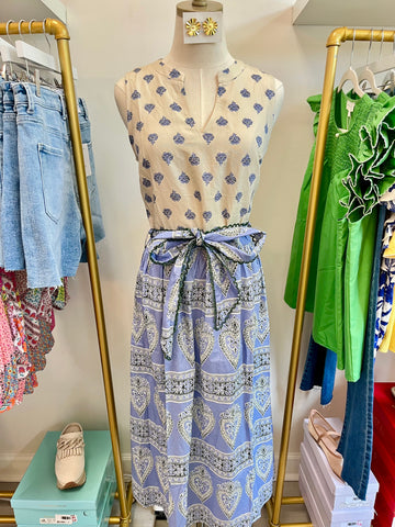 Betsy Mixed Media Print S/L Dress
