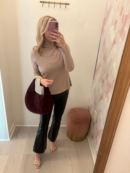 High Waisted Faux Leather Pant