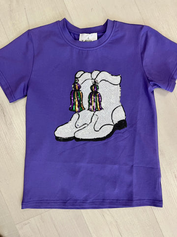 Girls MG Sequin Boot Shirt