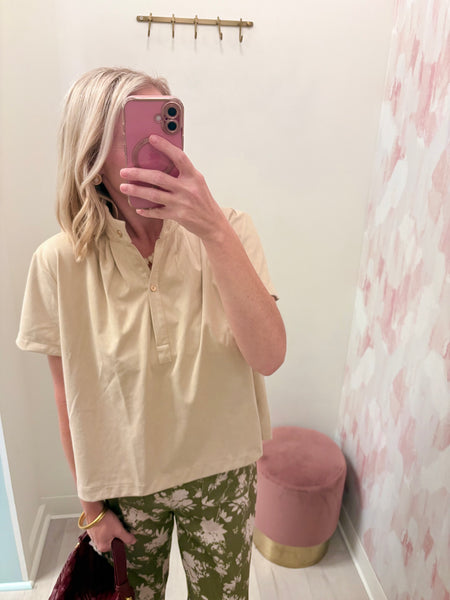 Bliss Suede Top Beige