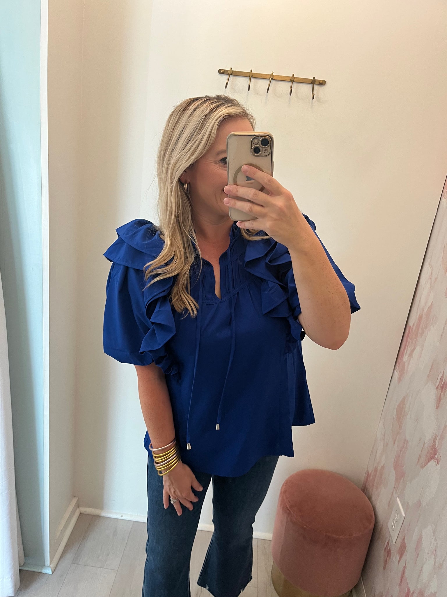 Royal Ruffle Slv Classic Blouse