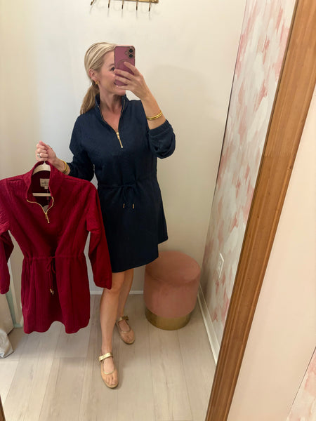 Metro Athleisure Dress Burgundy