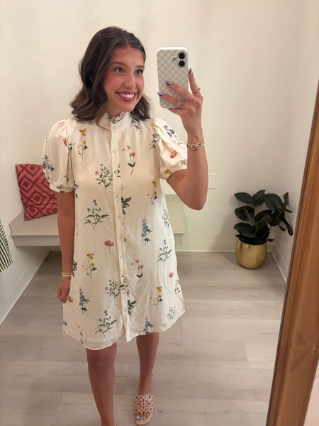 Gia SS Floral Button Up Dress