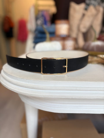 Black Vegan Leather Belt