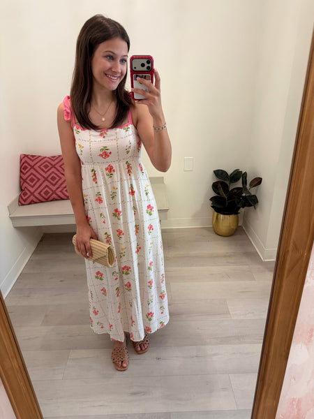 Myra Floral Maxi Pink/White