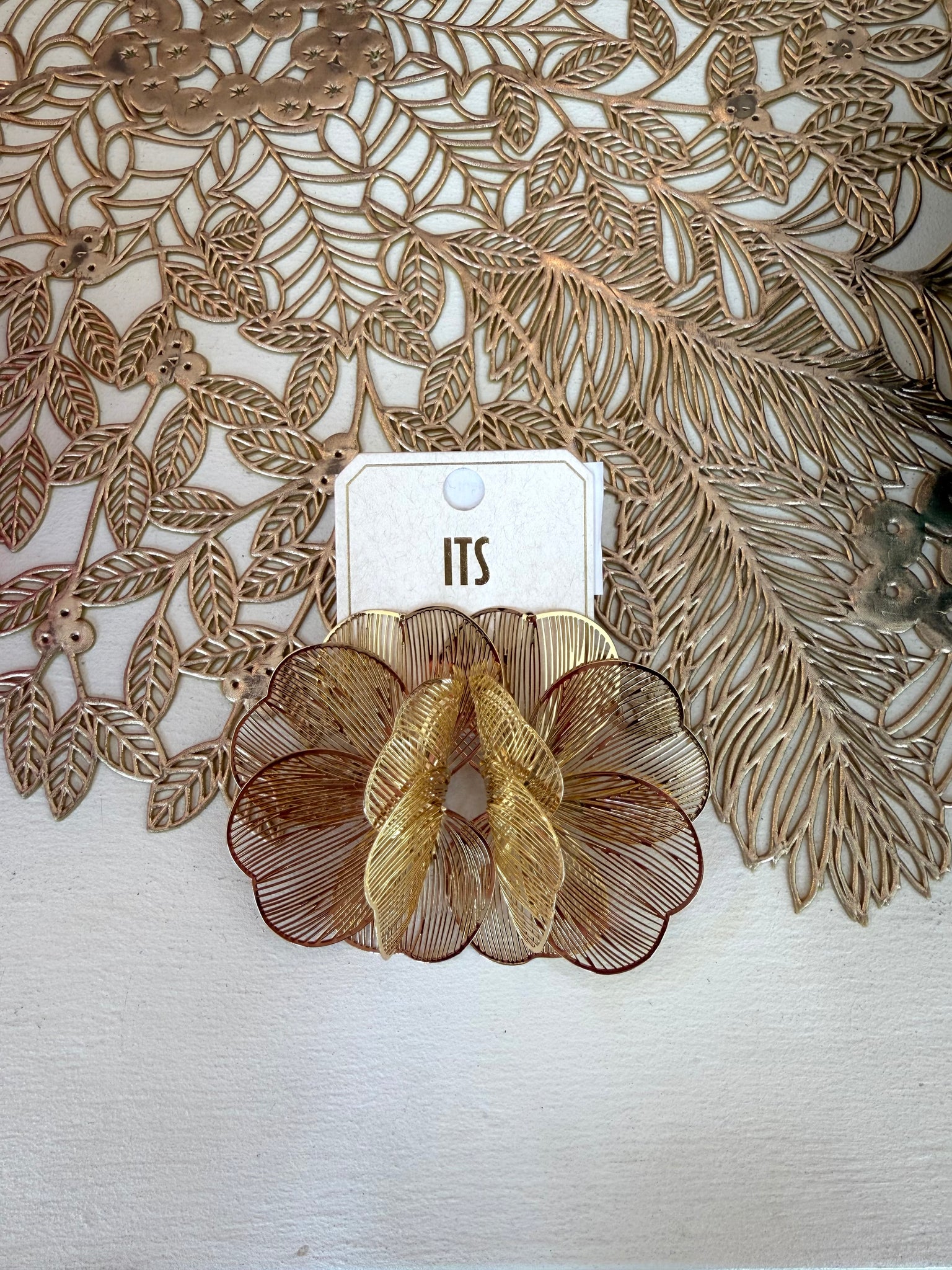 Wire Flower Statement Earring