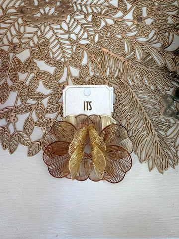 Wire Flower Statement Earring