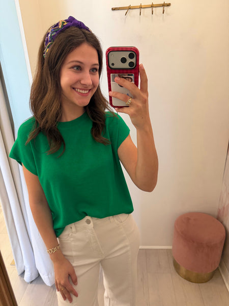 Margo SS Green Sweater