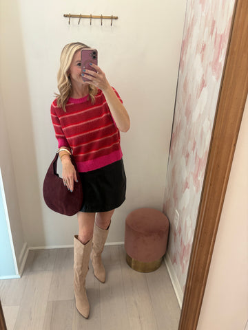 Black Vegan Leather Mini Skirt