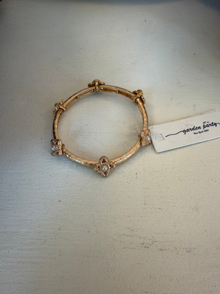 Floral Accent Bangle ivory