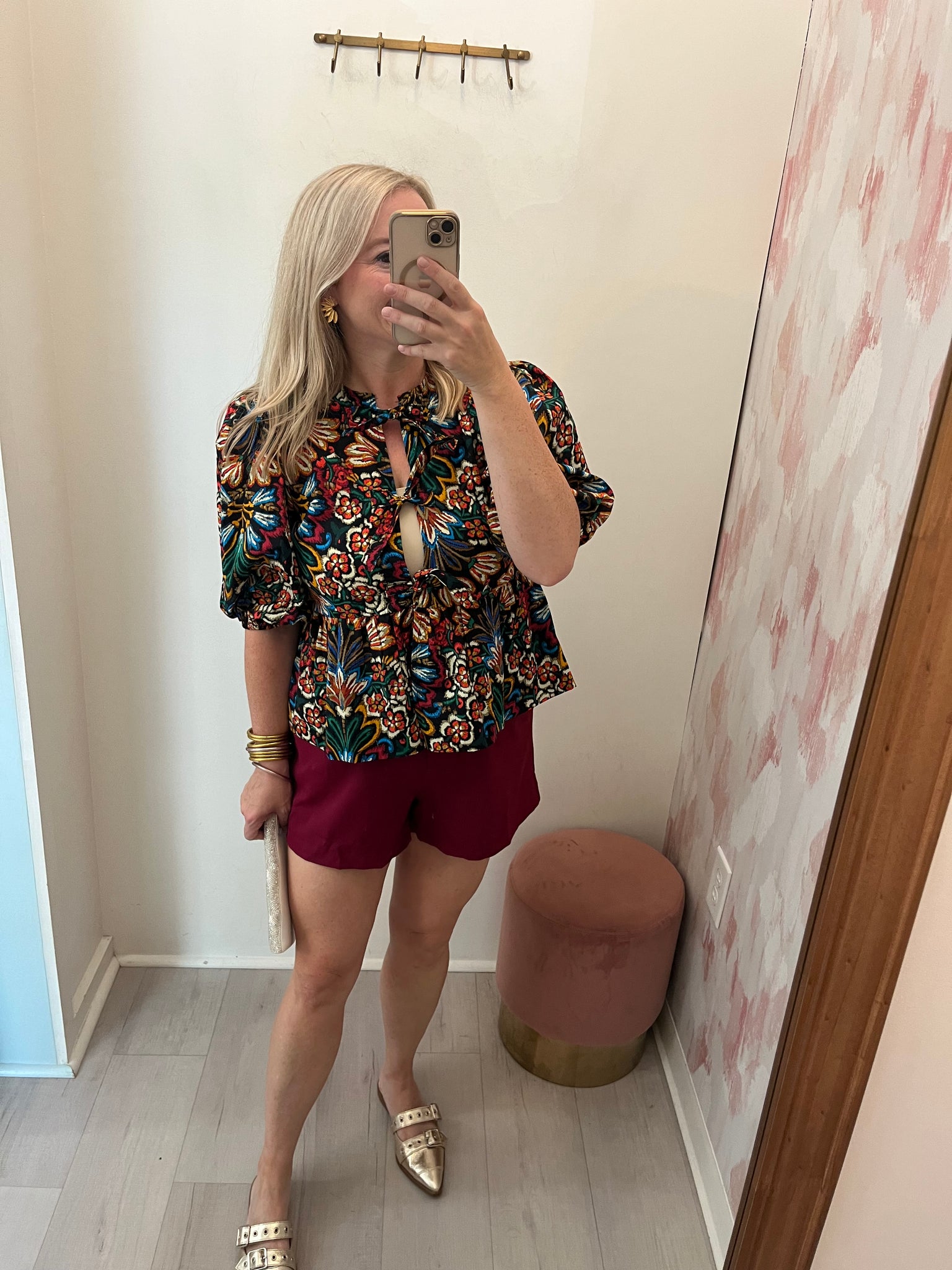 Alice Tie Top Floral Top Multi