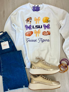 Geaux Tigers Coquette Sweatshirt