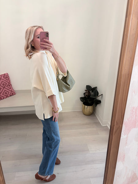 Sam 3/4 Slv Mock Neck Sweater