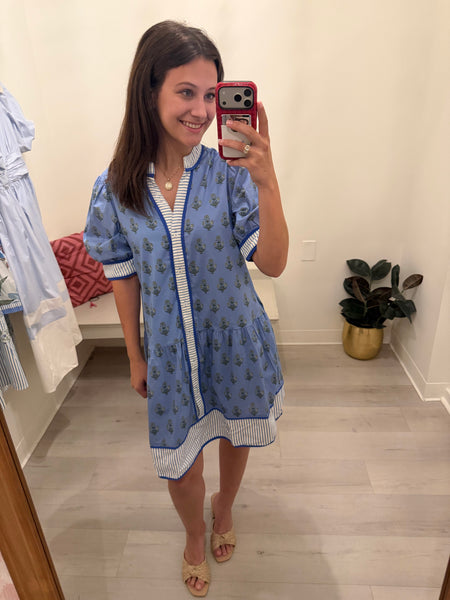 Peri Print Button Down Dress