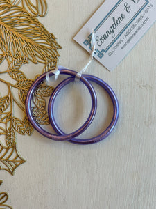 Buddhist Bangle Set Purple Medium