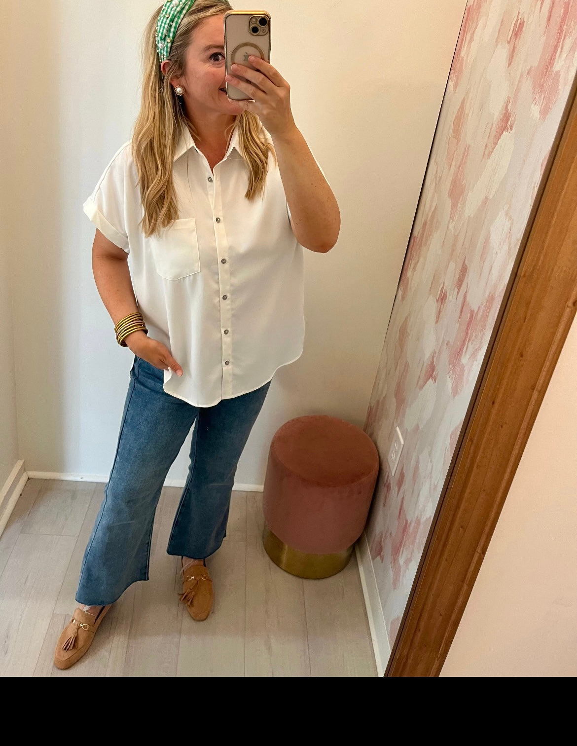 Clara Button Down Cream