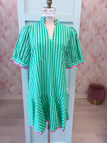 Margaret SS Shift Dress Green – Evangelene and Co