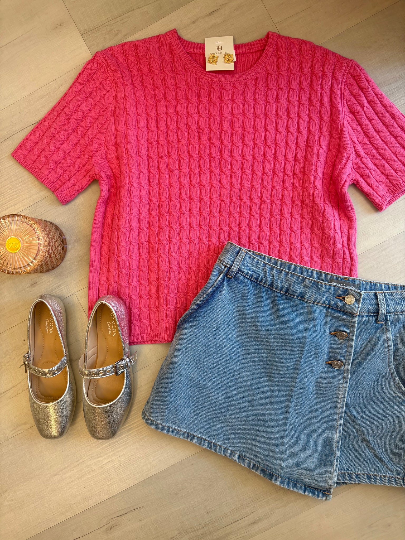 Taffy Pink S/S Sweater