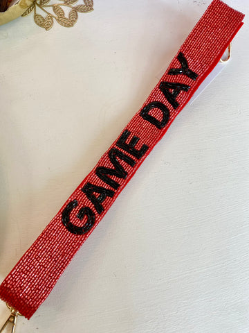 Gameday Beaded Strap Red/Blk