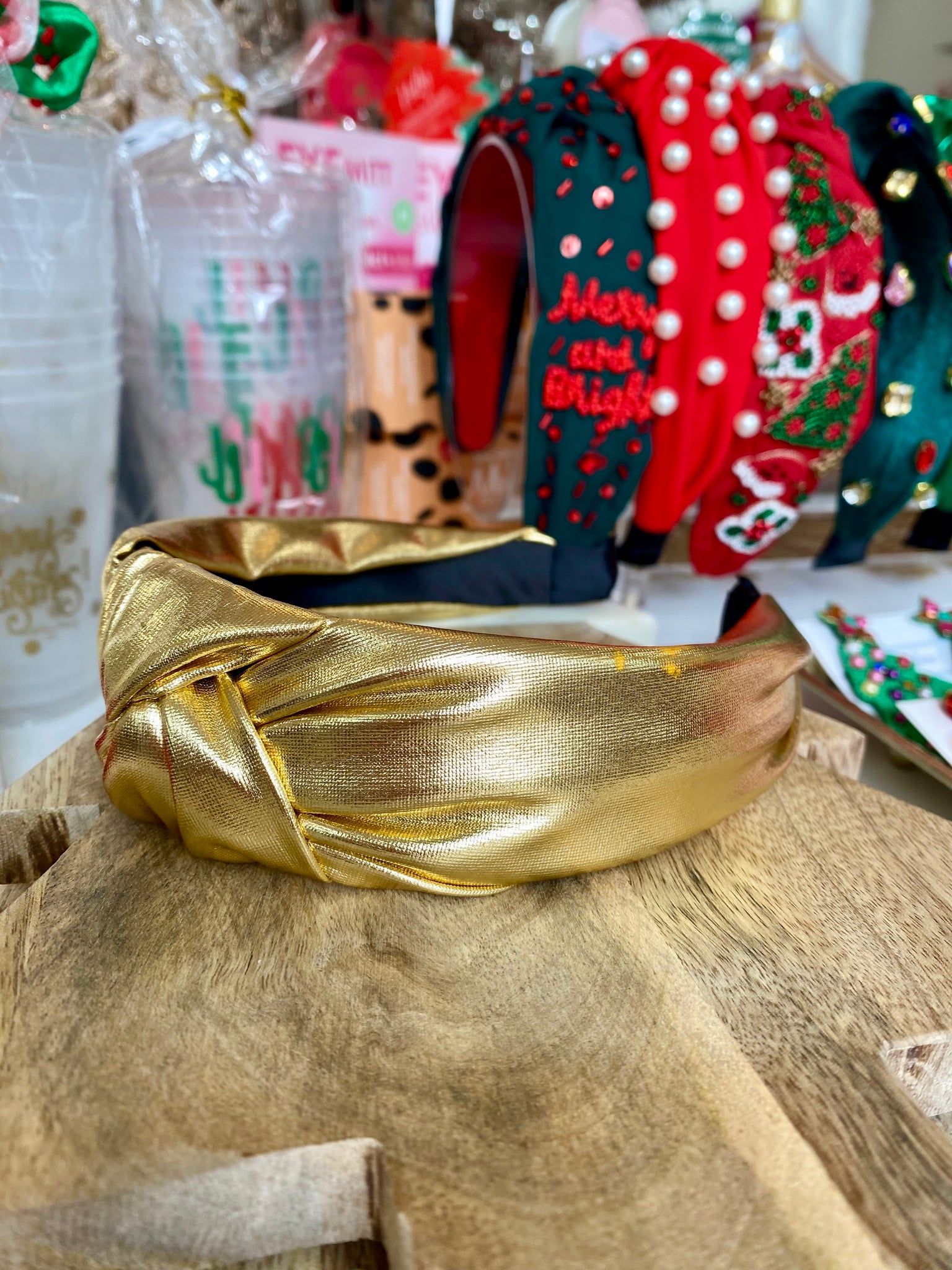 Gold  Metallic Knot Headband