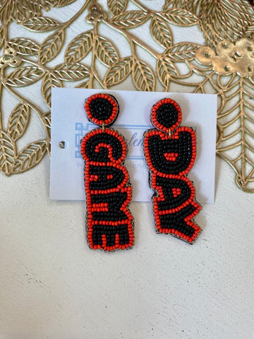 Red&Black GameDay Earring