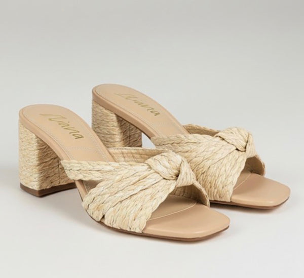 Ashley Raffia Heel Natural