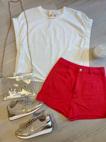 Easy White Knit Top White