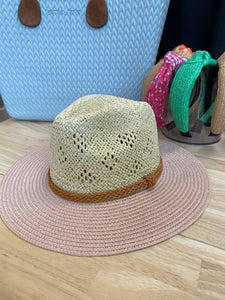 Braided Detail Sun Hat Blush