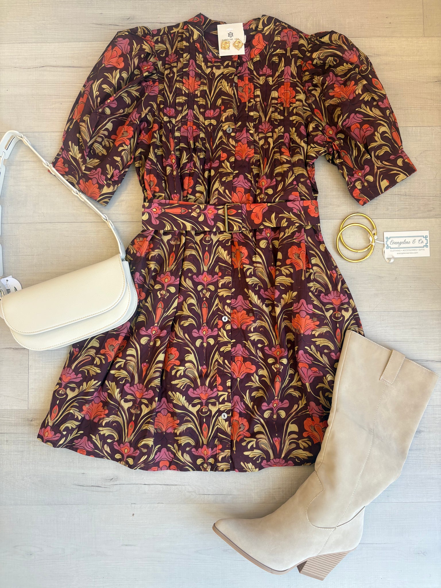 Bridget Botanical Floral Print Dress