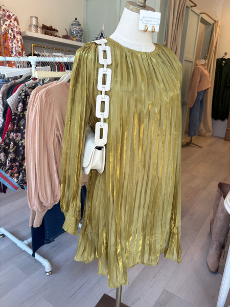 Vandie Pleated Cocktail Dress