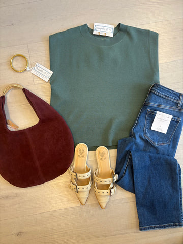 Wyatt Cap Sl Sweater Jade