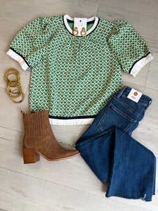 Meredith Knit Top -Green