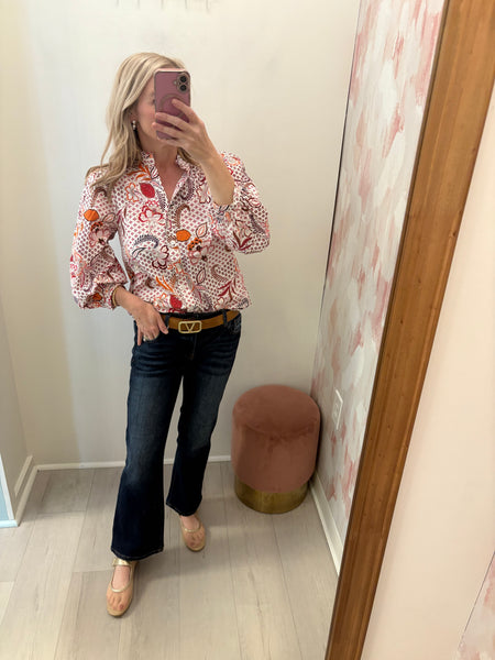 Izzy Floral Button Up Top