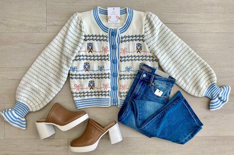 Bows & Stripes Sweater