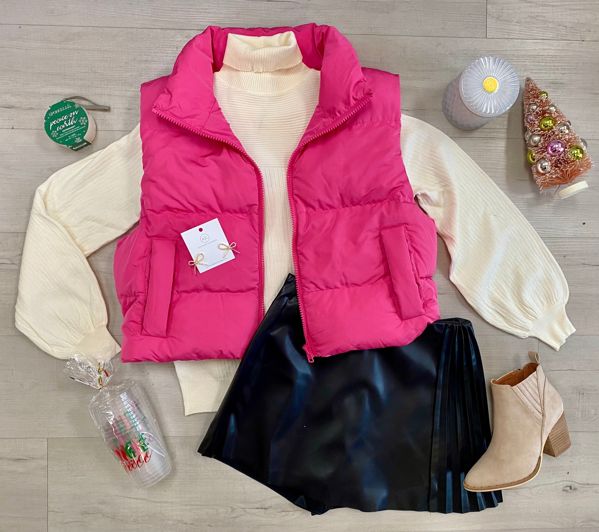 Pink Puffer Vest