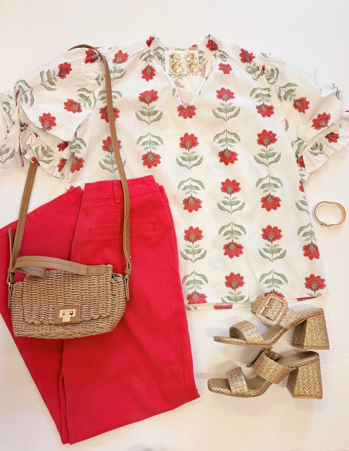 Logan Tie Slv Detail Floral Top