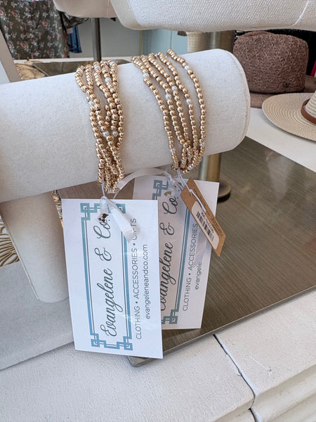 Dainty Pearl Gold Bracelets