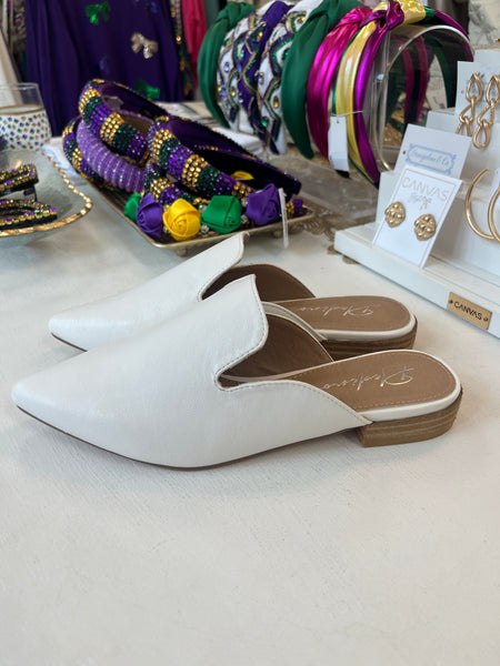 Leather Mule - White