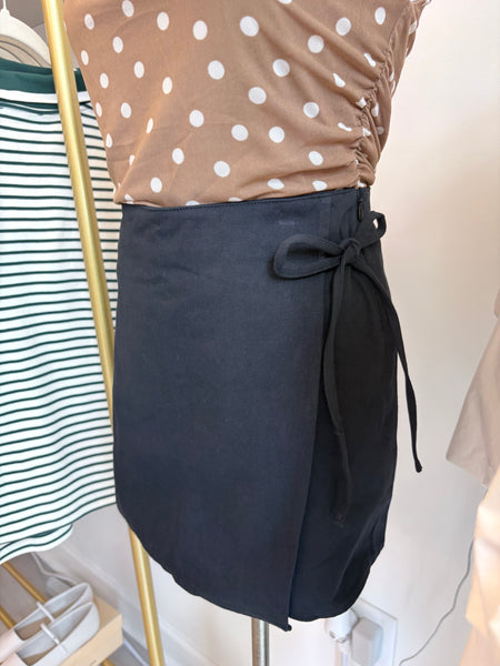 Black Denim Skort