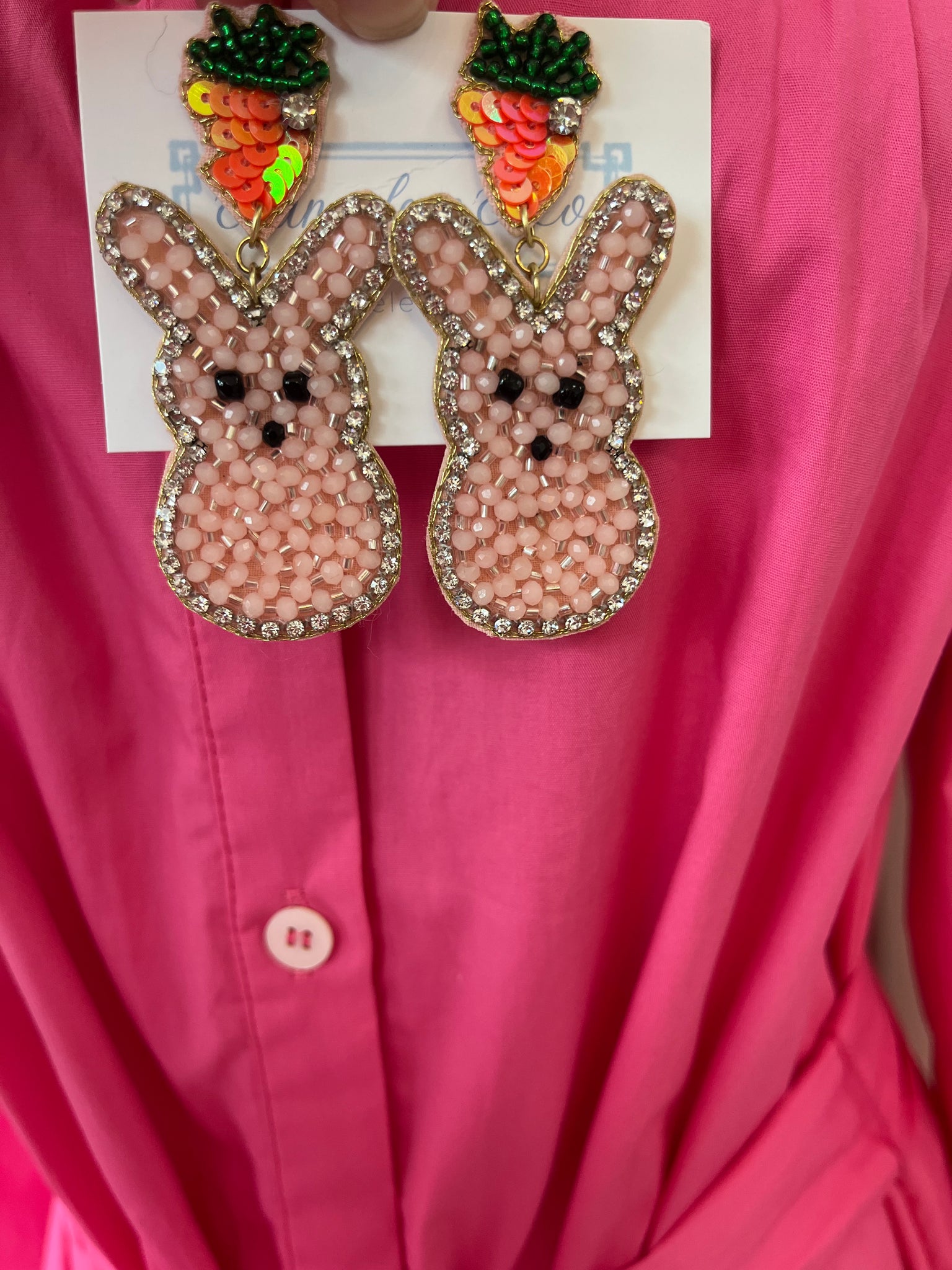 Easter Bunny & Carrot Earring