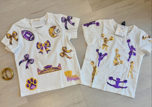 Purple & Gold Bowiful Top Girls