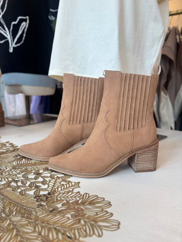 Addison Camel Bootie