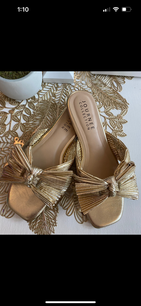 Gold Bow Sandal
