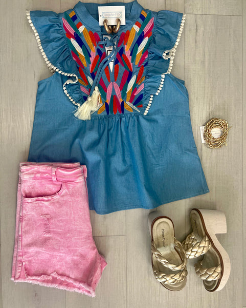 Clara Embroidered Top