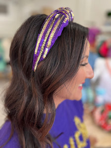 Purple / Gold Sequin Headband