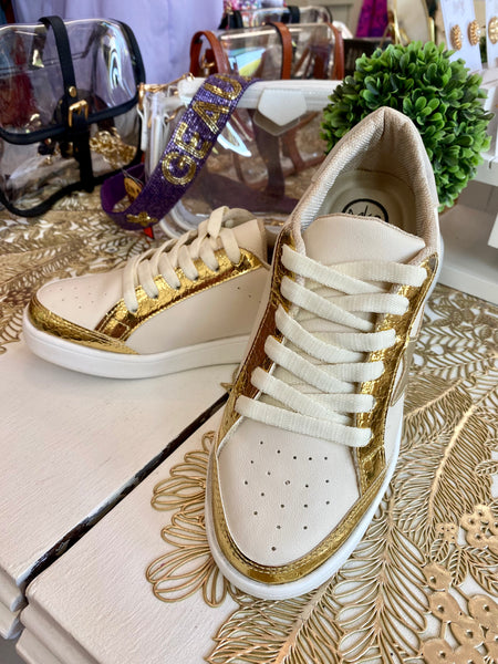 Mila Sneaker Gold/Tan
